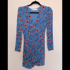 Woman’s | Astr Long Sleeve Floral Cocktail Dress V-Neck Mini Size Small
